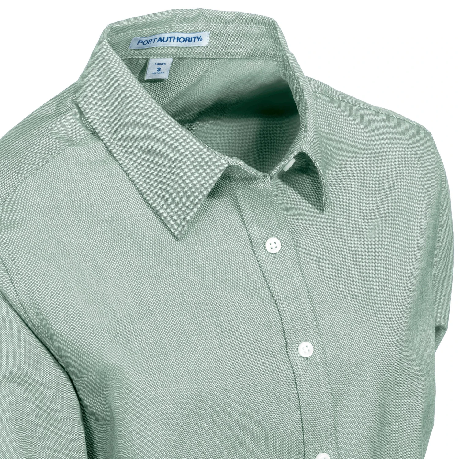 Port Authority Shirts: Women's L658 GRN SuperPro Green Oxford Shirt 4 Port Authority Shirts: Women's L658 GRN SuperPro Green Oxford Shirt - Image 2