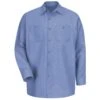 Red Kap Shirts:Men's Light Blue SP14 LB Industrial Work Shirt -Wrangler Shop ps rk sp14lb f