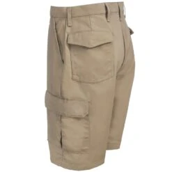 Red Kap Shorts: Men's PT66 KH Khaki Twill Cargo Shorts -Wrangler Shop red kap pt66kho l 01