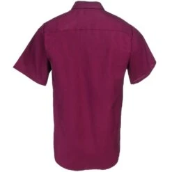 Red Kap Shirts: Men's SP24 BY Short-Sleeve Industrial Burgundy Work Shirt -Wrangler Shop red kap sp24by b 01