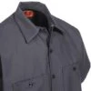 Red Kap Shirts: Men's SP24 CH Grey Short-Sleeve Industrial Work Shirt 1 Red Kap Shirts: Men's SP24 CH Grey Short-Sleeve Industrial Work Shirt -Wrangler Shop red kap sp24ch cd 01