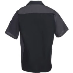 Red Kap Shirts: Men's SY20 BC Black/Grey Cotton Ripstop Short-Sleeve Uniform Shirt -Wrangler Shop red kap sy10ng b 01 1