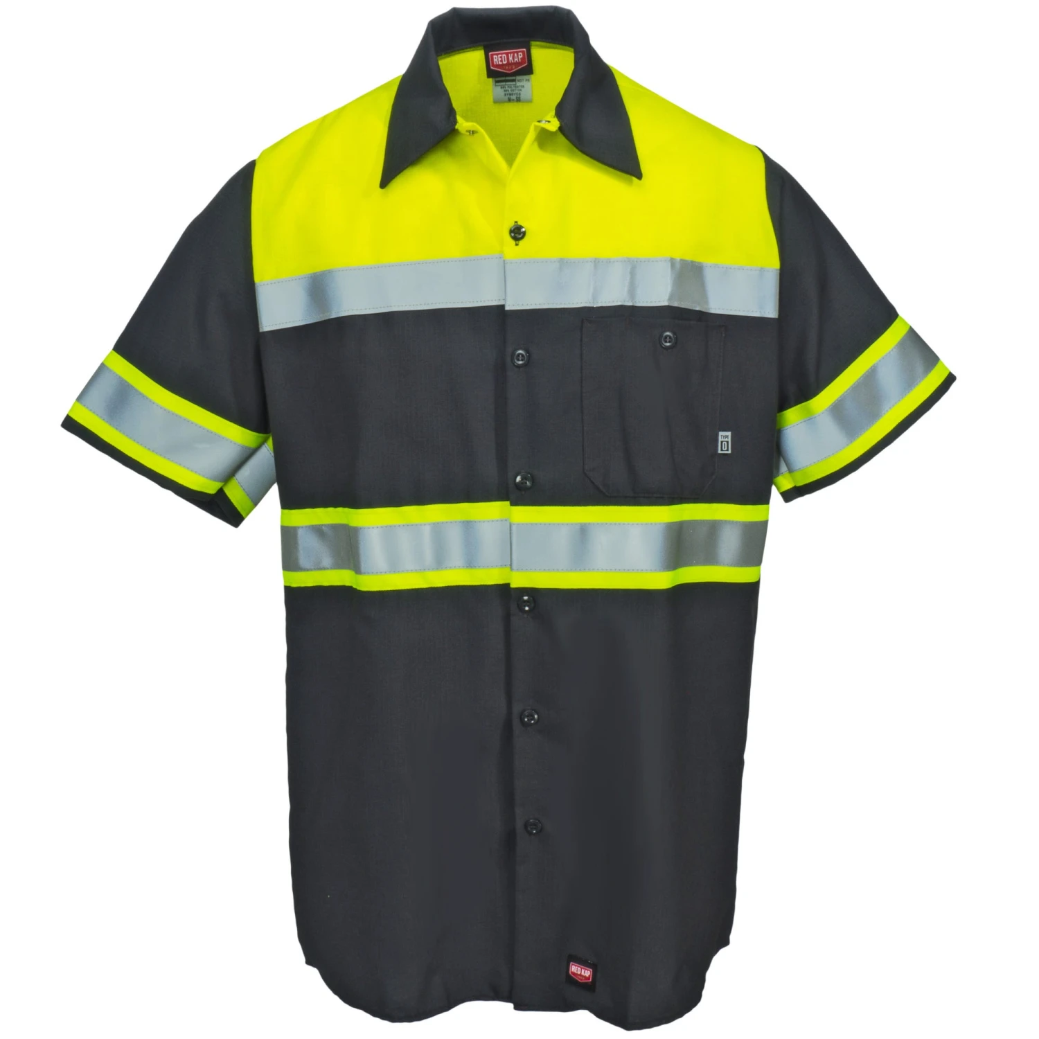 Red Kap Shirts: High Visibility Colorblock Men's SY80 YC Charcoal Button Down Shirt 4 Red Kap Shirts: High Visibility Colorblock Men's SY80 YC Charcoal Button Down Shirt - Image 2