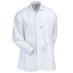 Red Kap Work Clothes: Men's KK26 WH White ESD 33-Inch Lab Jacket -Wrangler Shop redkap kk26wh f 01