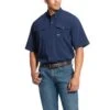 Ariat Rebar Shirts: Men's 10025388 Navy VentTEK DuraStretch Tough Work Shirt 1 Ariat Rebar Shirts: Men's 10025388 Navy VentTEK DuraStretch Tough Work Shirt -Wrangler Shop s19 mns work sullivan 10025388 front 1
