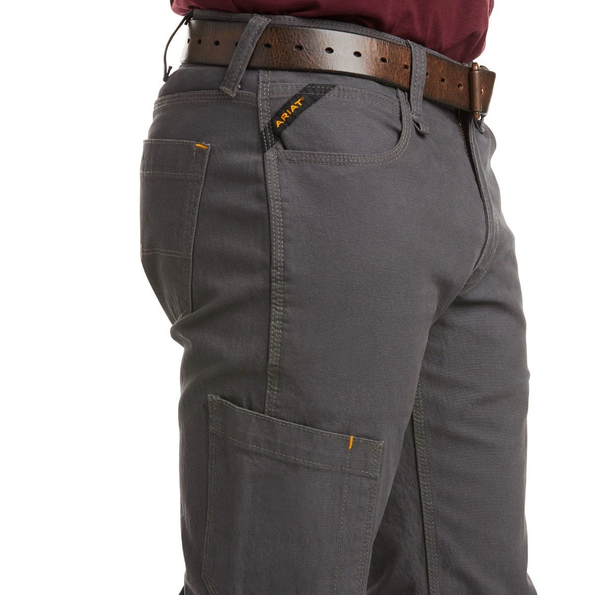 Ariat Rebar Pants: Men's 10030250 Rebar Grey Rebar M4 Low Rise DuraStretch Stackable Straight Leg Pant 5 Ariat Rebar Pants: Men's 10030250 Rebar Grey Rebar M4 Low Rise DuraStretch Stackable Straight Leg Pant - Image 3