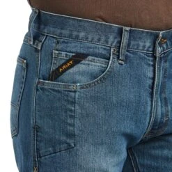 Ariat Rebar Jeans: Men's 10039288 Edgewood Rebar M5 Basic Stackable Straight Leg Jeans 8 Ariat Rebar Jeans: Men's 10039288 Edgewood Rebar M5 Basic Stackable Straight Leg Jeans -Wrangler Shop s22 mns work 10039288 detail01