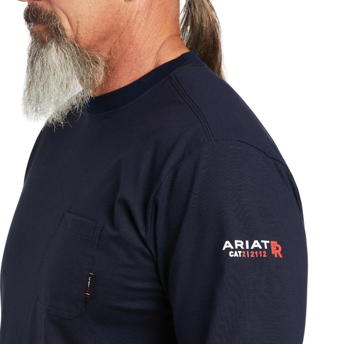 Ariat Shirts: Men's 10039294 Navy USA FR Stretch Logo T-Shirt 6 Ariat Shirts: Men's 10039294 Navy USA FR Stretch Logo T-Shirt - Image 4