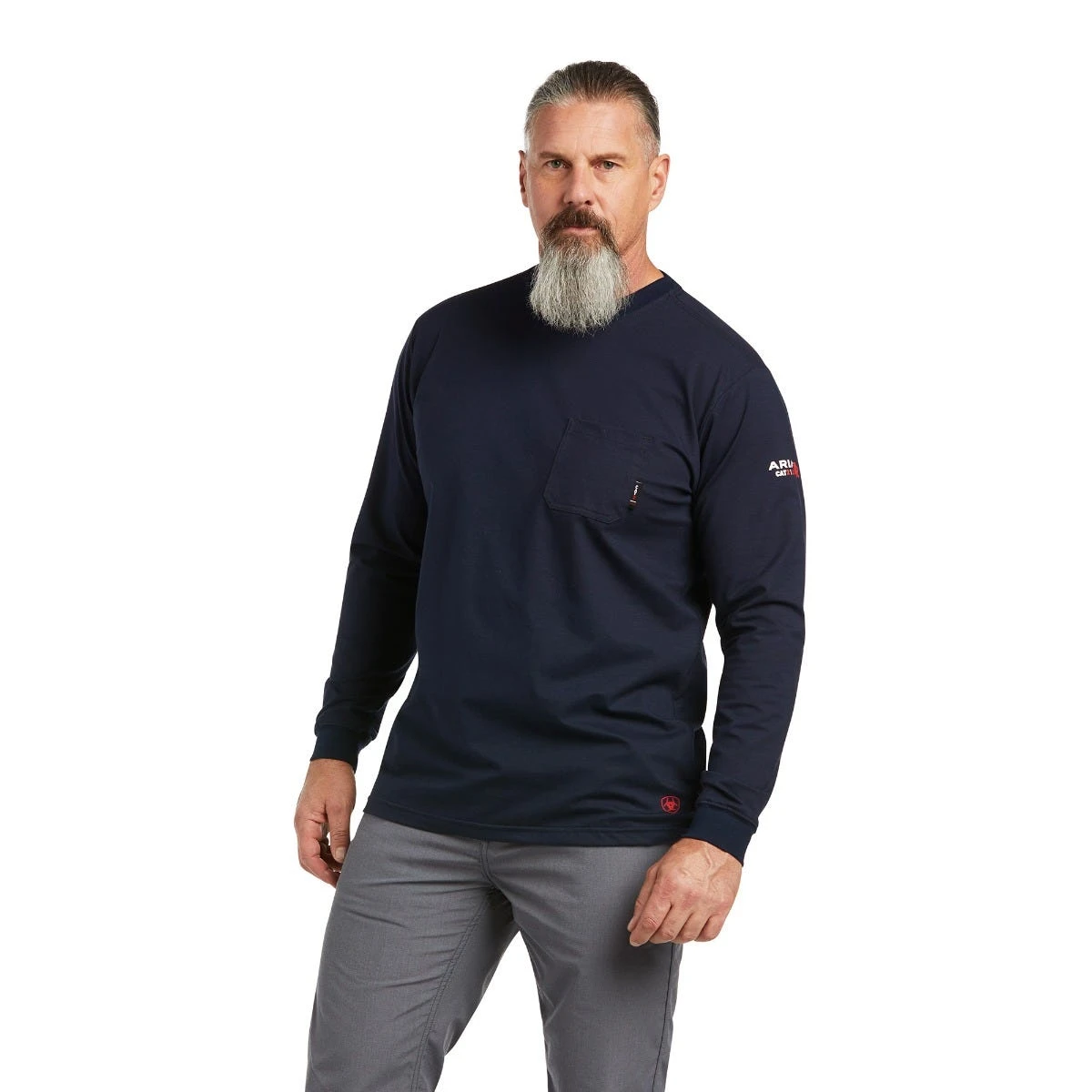 Ariat Shirts: Men's 10039294 Navy USA FR Stretch Logo T-Shirt 3 Ariat Shirts: Men's 10039294 Navy USA FR Stretch Logo T-Shirt