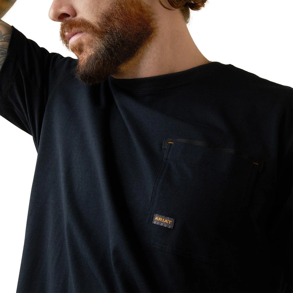 Ariat Rebar Shirts: Men's 10043833 Black Rebar Workman Buzz Saw Graphic T-Shirt 6 Ariat Rebar Shirts: Men's 10043833 Black Rebar Workman Buzz Saw Graphic T-Shirt - Image 4