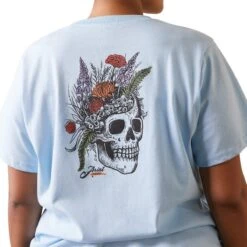 Ariat Rebar Shirts: Women's 10043848 Clearsky CottonStrong Roughneck Graphic T-Shirt -Wrangler Shop s23 wms work 10043848 detail01 plus