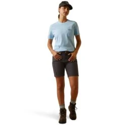 Ariat Rebar Shirts: Women's 10043848 Clearsky CottonStrong Roughneck Graphic T-Shirt -Wrangler Shop s23 wms work 10043848 full