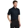 Port Authority Shirts: Men's Classic Navy S500T CNV Short Sleeve Twill Shirt -Wrangler Shop s500t classicnavy model 3q 082018