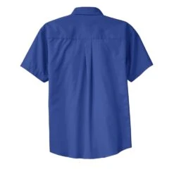 Port Authority Shirts: Men's Royal Blue Short Sleeve Shirt S508 RYL -Wrangler Shop s508 royalclassicnavy flat back