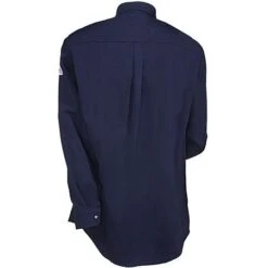 Bulwark Shirts: Men's FR SMU2 NV Navy Blue Flame-Resistant Uniform Work Shirt