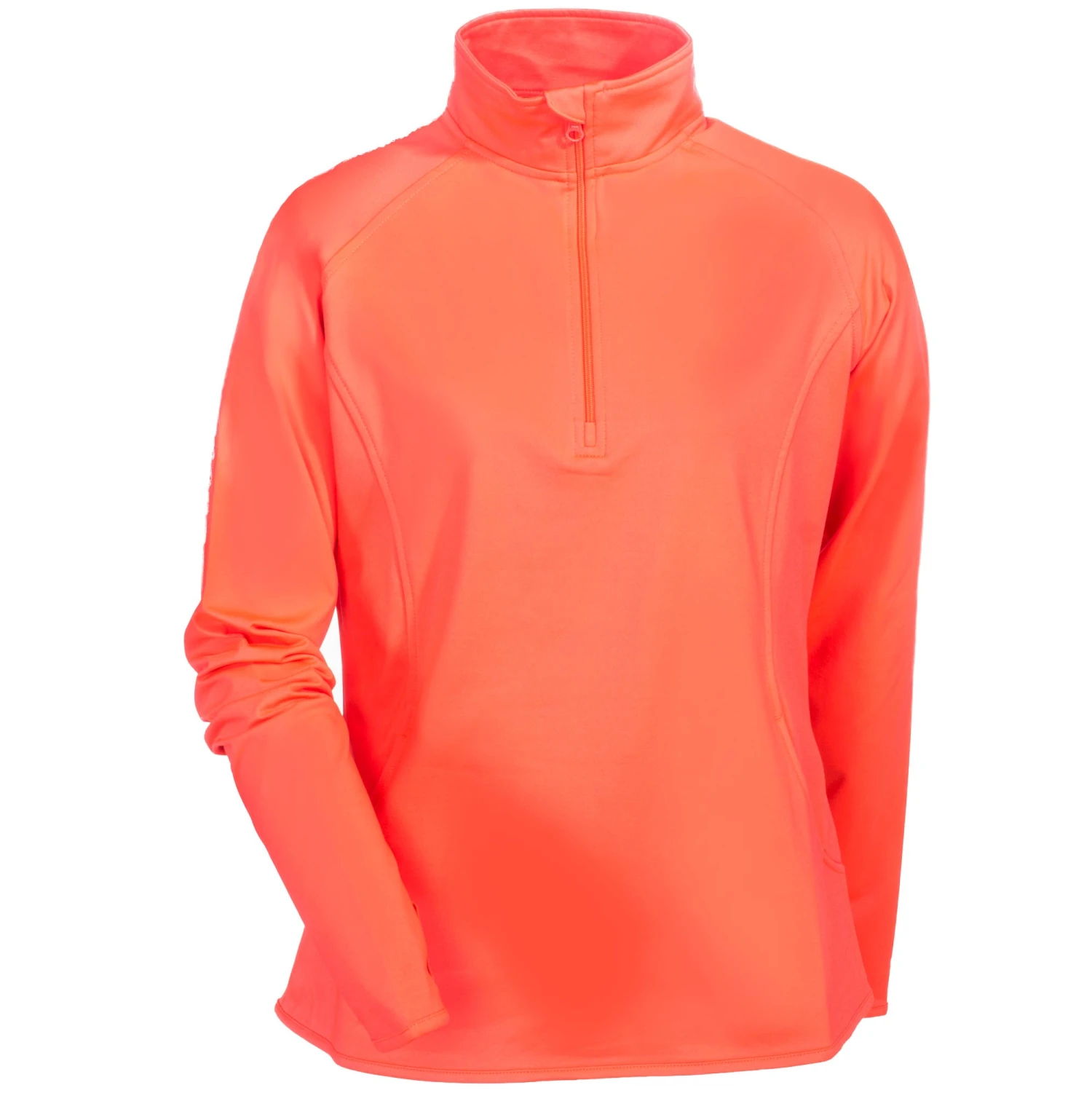 Sport-Tek Sweatshirts: Women's LST850 HTC Sport-Wick Hot Coral 1/2 Zip Pullover Sweatshirt 5 Sport-Tek Sweatshirts: Women's LST850 HTC Sport-Wick Hot Coral 1/2 Zip Pullover Sweatshirt - Image 3