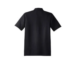 Sport-Tek Shirts: Men's ST650 BLK Black Moisture-Wicking Micropique Polo Shirt 13 Sport-Tek Shirts: Men's ST650 BLK Black Moisture-Wicking Micropique Polo Shirt -Wrangler Shop st650 black flat back