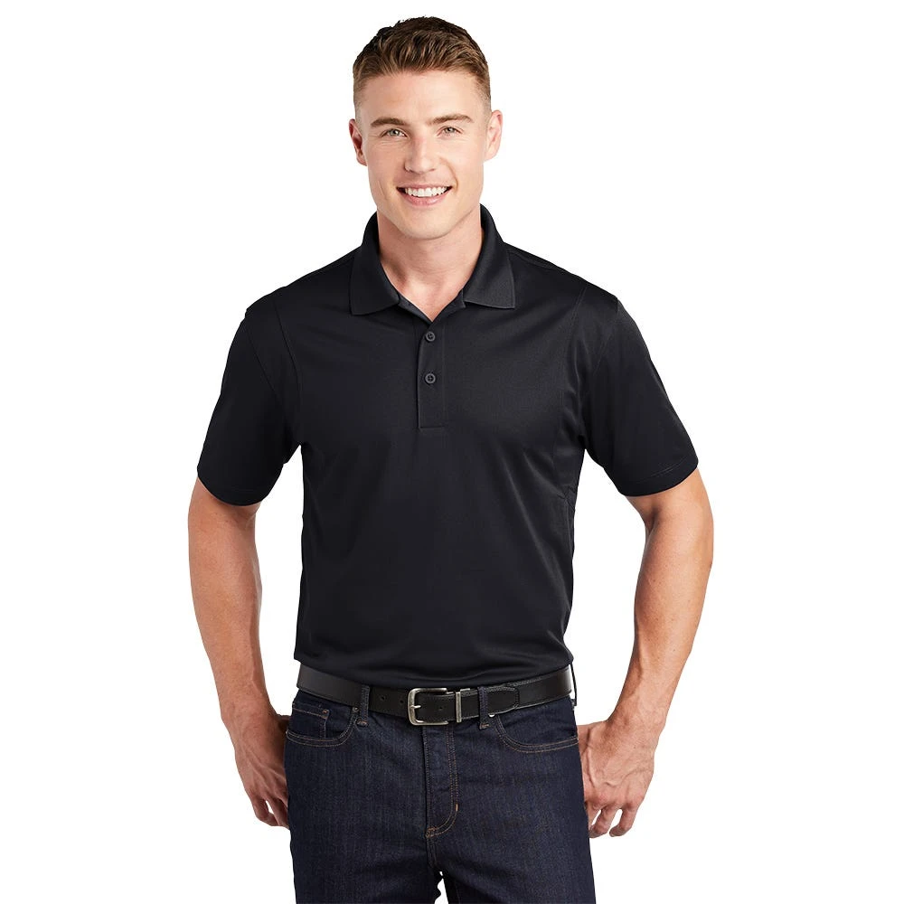 Sport-Tek Shirts: Men's ST650 BLK Black Moisture-Wicking Micropique Polo Shirt 3 Sport-Tek Shirts: Men's ST650 BLK Black Moisture-Wicking Micropique Polo Shirt