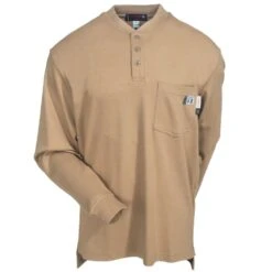 Wolverine Shirts: Men's W1203300 236 Flame-Resistant FireZerO Henley Shirt -Wrangler Shop wolverine w1203300 236 f 01