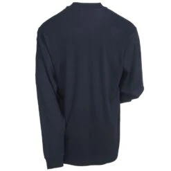 Wolverine Shirts: Men's W1203300 417 Flame-Resistant Blue Long-Sleeve Henley Shirt -Wrangler Shop wolverine w1203300 417 nvy b 01