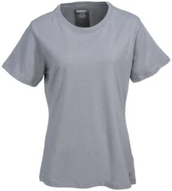 Wolverine Apparel Shirts: Women's W1204570 028 Grey Short Sleeve Lena Tee Shirt -Wrangler Shop wolverine w1204570 028 f 01
