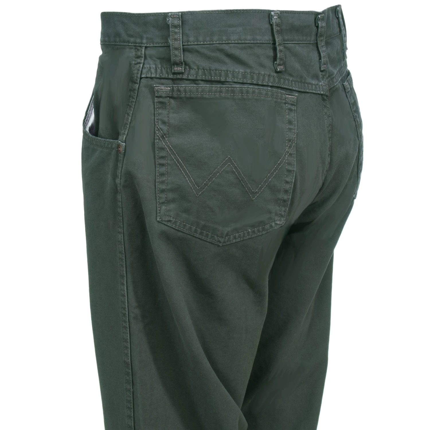 Wrangler Jeans: Men's Moss Green 31100 MS Rugged Wear Straight Leg Canvas Jeans 5 Wrangler Jeans: Men's Moss Green 31100 MS Rugged Wear Straight Leg Canvas Jeans - Image 3