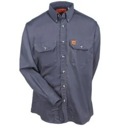Wrangler Riggs Shirts: Men's Grey FR3W5 GY Flame Resistant Long Sleeve Shirt 7 Wrangler Riggs Shirts: Men's Grey FR3W5 GY Flame Resistant Long Sleeve Shirt -Wrangler Shop wrangler fr3w5 gy f 01
