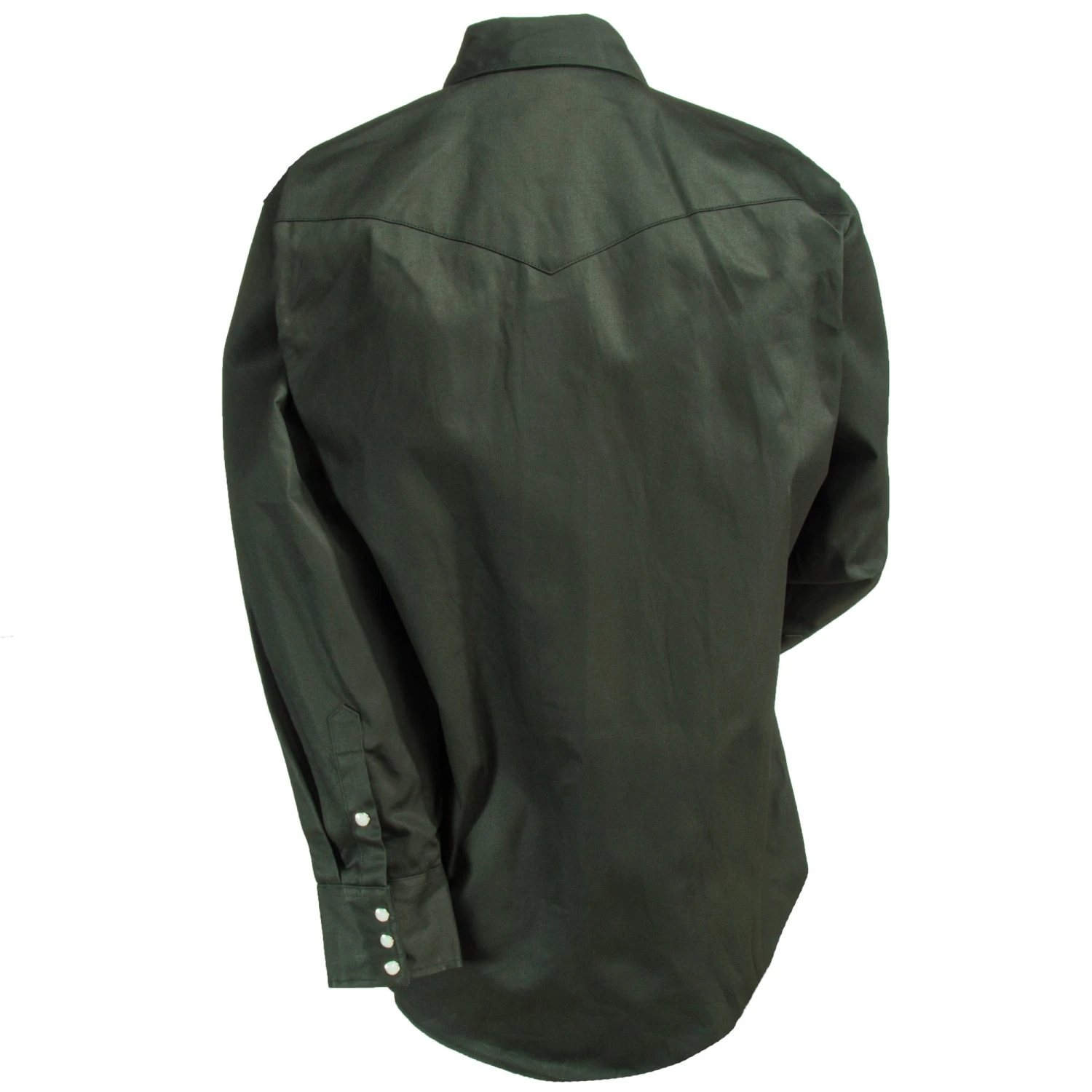 Wrangler Shirts: Men's Dark Green MS70519 Cowboy Cut Long Sleeve Twill Shirt 6 Wrangler Shirts: Men's Dark Green MS70519 Cowboy Cut Long Sleeve Twill Shirt - Image 4