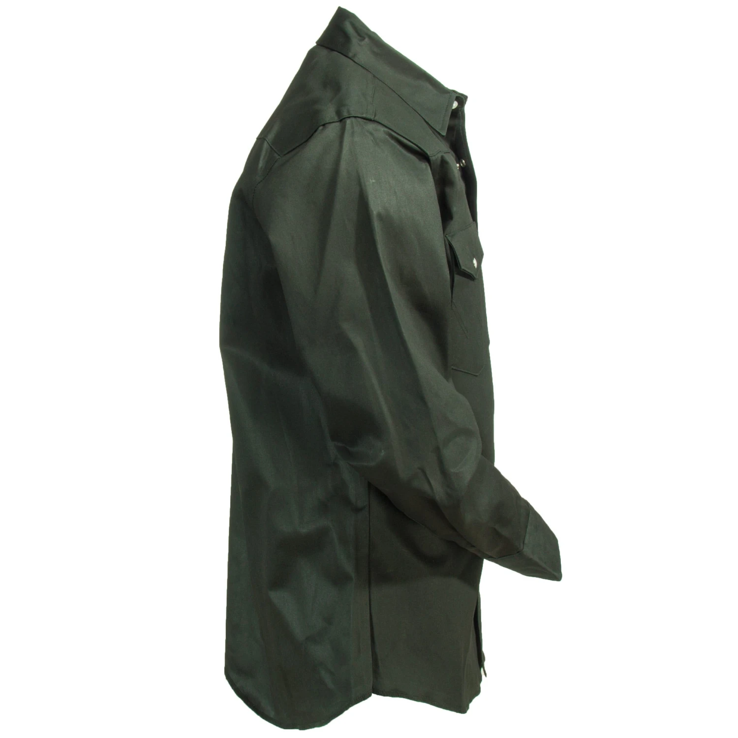 Wrangler Shirts: Men's Dark Green MS70519 Cowboy Cut Long Sleeve Twill Shirt 4 Wrangler Shirts: Men's Dark Green MS70519 Cowboy Cut Long Sleeve Twill Shirt - Image 2